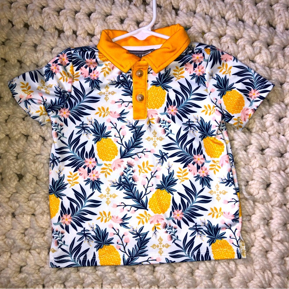 Toddler Hawaiian Pineapple ButtonUp 18m